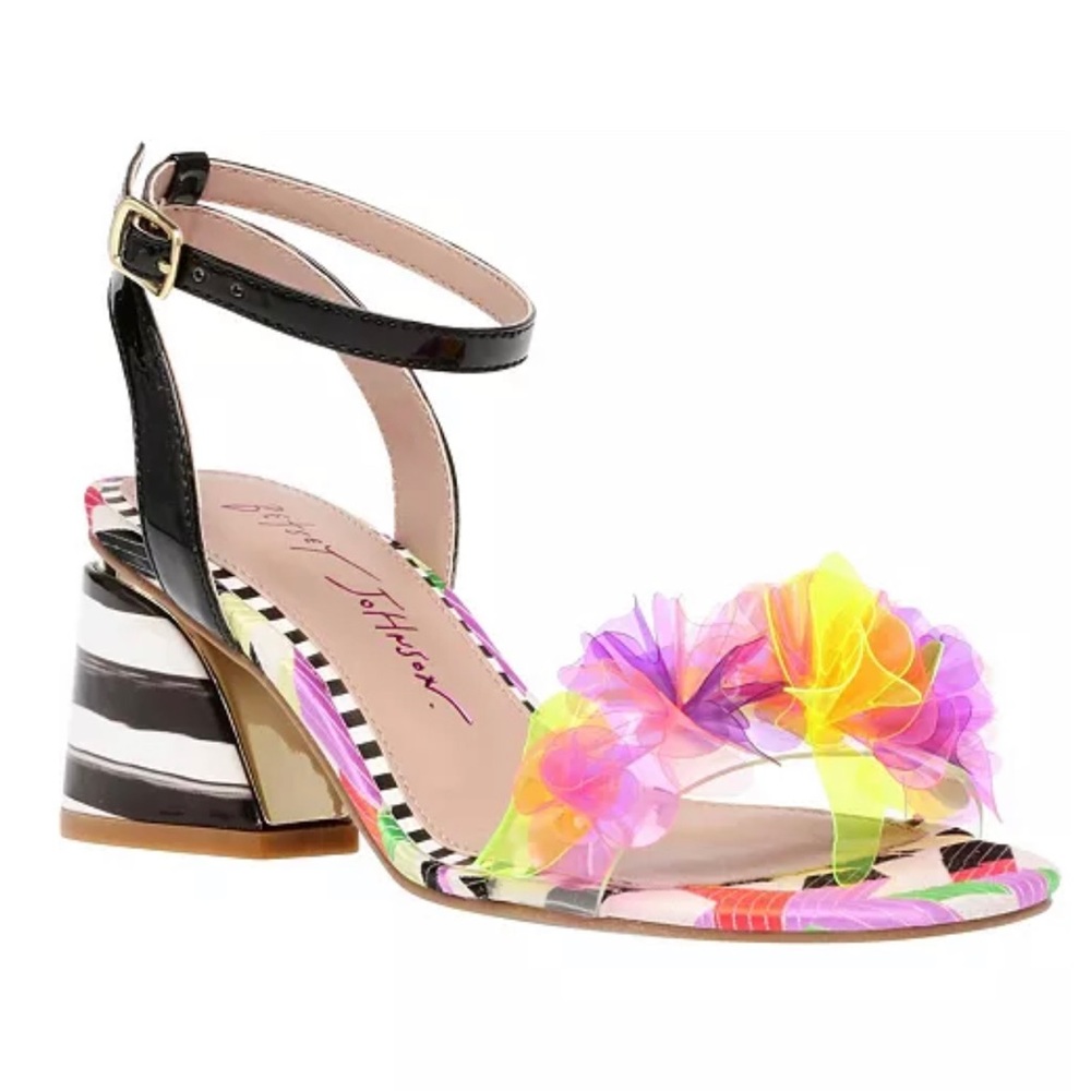 Betsey Johnson Multicolor Floral Platform Sandals